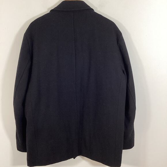 Calvin Klein Mens Jacket Coat Wool Blend Black Medium Minimalist Classic Fall - Picture 3 of 12